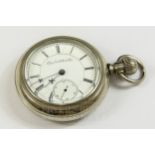 A Victorian pocket watch by Elgin National Watch Co., by B.W. Raymond, no. 4945528, with 17 jewels