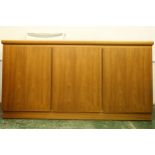 A Benny Linden Danish teak sideboard, two cupboards opening to reveal shelves, the other cupboard