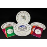 Twelve Spode Christmas plates, designed by Gillian West, with certificates (24)