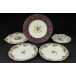 A Minton cabinet plate; two Wedgwood & Co. Imperial Porcelain plates; and two other plates (5)