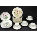 'The Queen's Golden Jubilee 1952-2002', set of four cups & saucers, white with gilt edging; ten