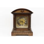 A French oak bracket clock