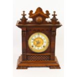 An Ansonia Clock Co., New York, bracket clock, eight day Salem movement, c1900, 37.5cm max.