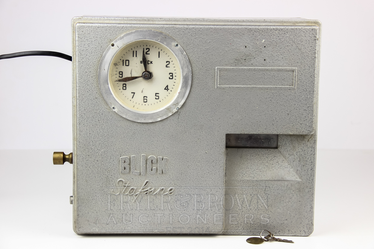 A Blick Stafsine pigeon racing time recorder clock