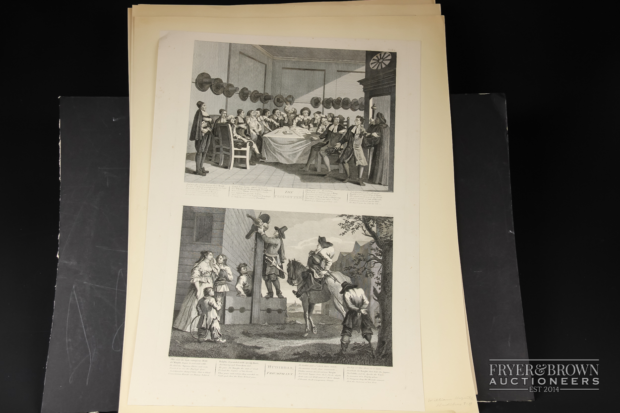 William Hogarth - Illustrations for Samuel Butler's Hudibras, twelve engraved plates (12) - Image 6 of 8