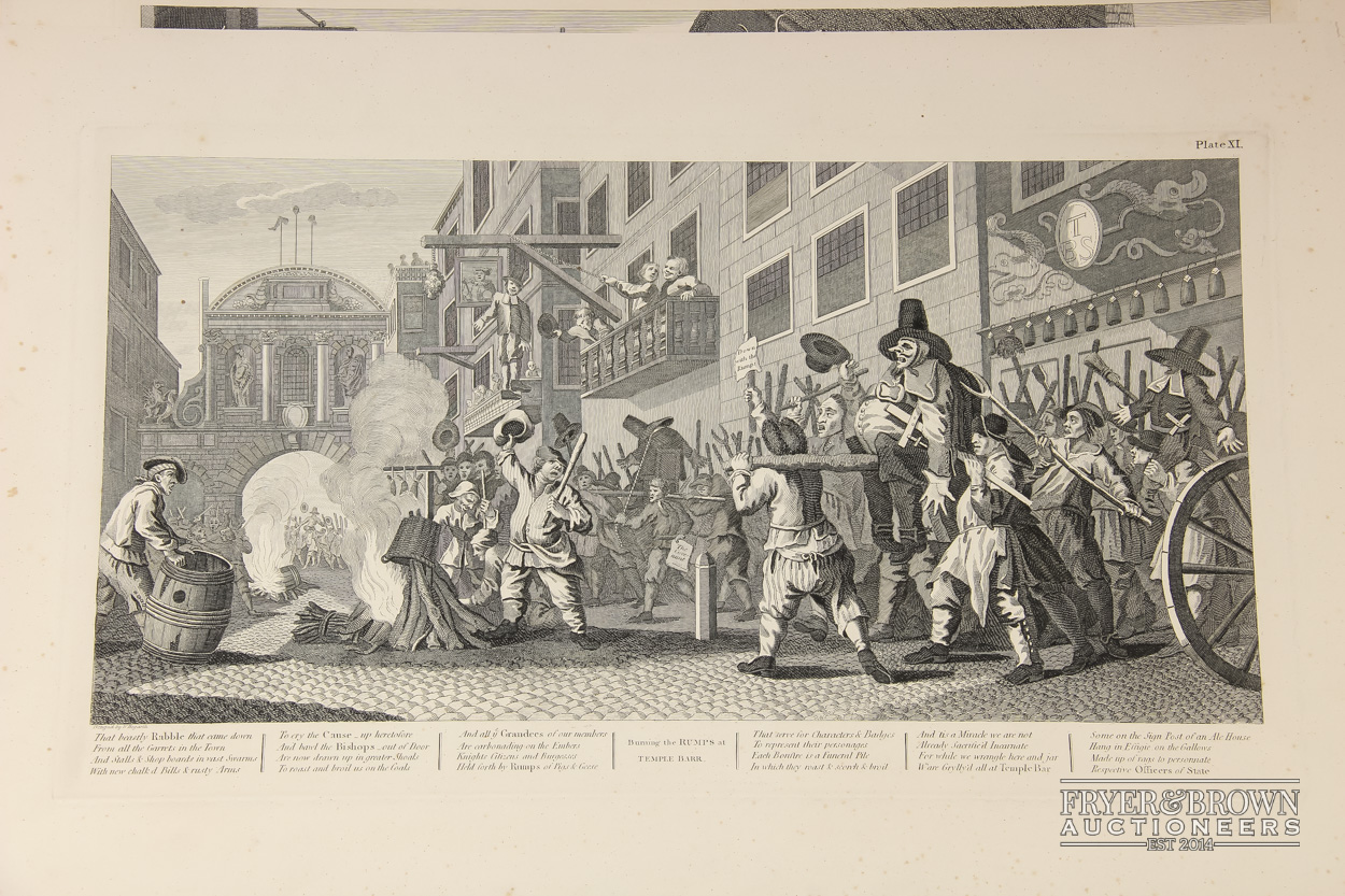 William Hogarth - Illustrations for Samuel Butler's Hudibras, twelve engraved plates (12) - Image 8 of 8
