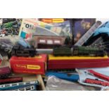 A Hornby OO gauge 'Denbigh Castle' locomotive and tender, number 2220, boxed; a 3F tank