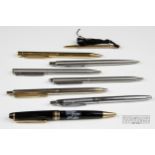 A small quantity of ball point pens and propelling pencils, including Mont Blanc, Sheaffer, etc. (