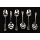 Six silver teaspoons, Elkington & Co., Birmingham 1908, 150grs