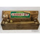 A 1930s Jacques croquet set