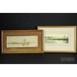 Two marine/coastal watercolours, including a view of Cowes Roads (2)