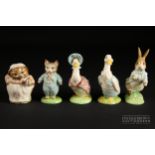 Two Beatrix Potter figures, Jemima Puddleduck and Tom Kitten, by John Beswick for Royal Doulton;