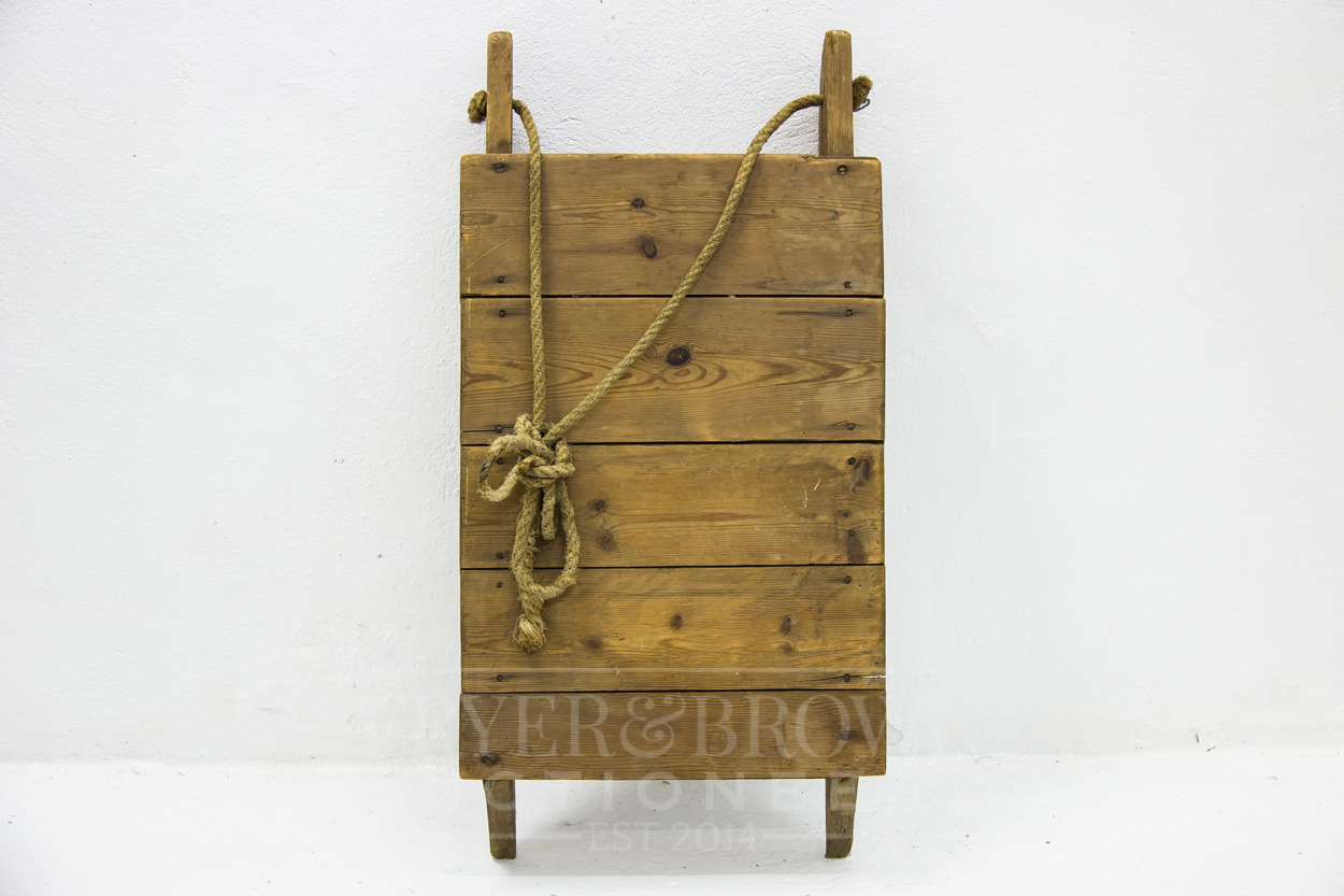 An early 20th century wooden sled - Image 2 of 2