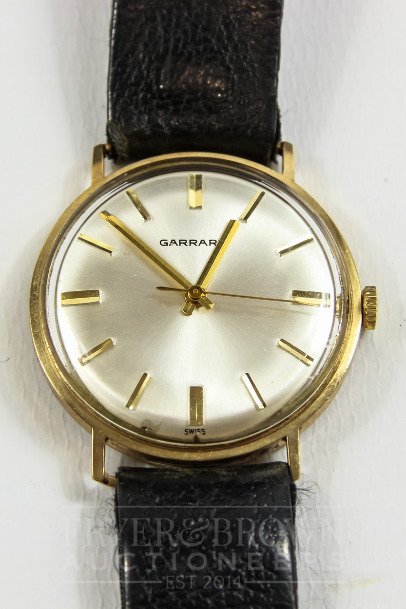 A vintage Garrard & Co. gold presentation wristwatch, presented by EMI to W.H. Rouse, 1973 - Image 5 of 5