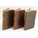 Books - The Life Adventures of Robinson Crusoe, Daniel Defoe, in three volumes, frontispiece