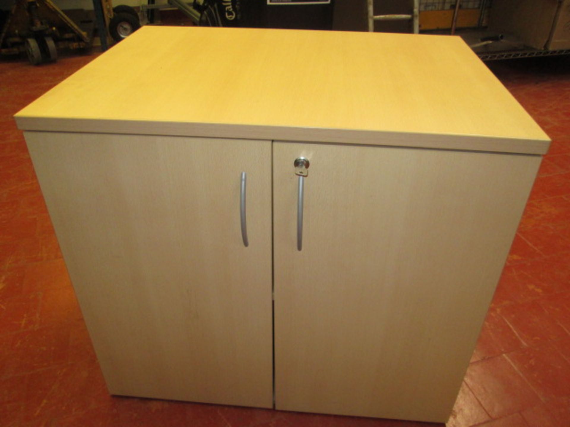 Light Wood 2 Door Lockable Cabinet