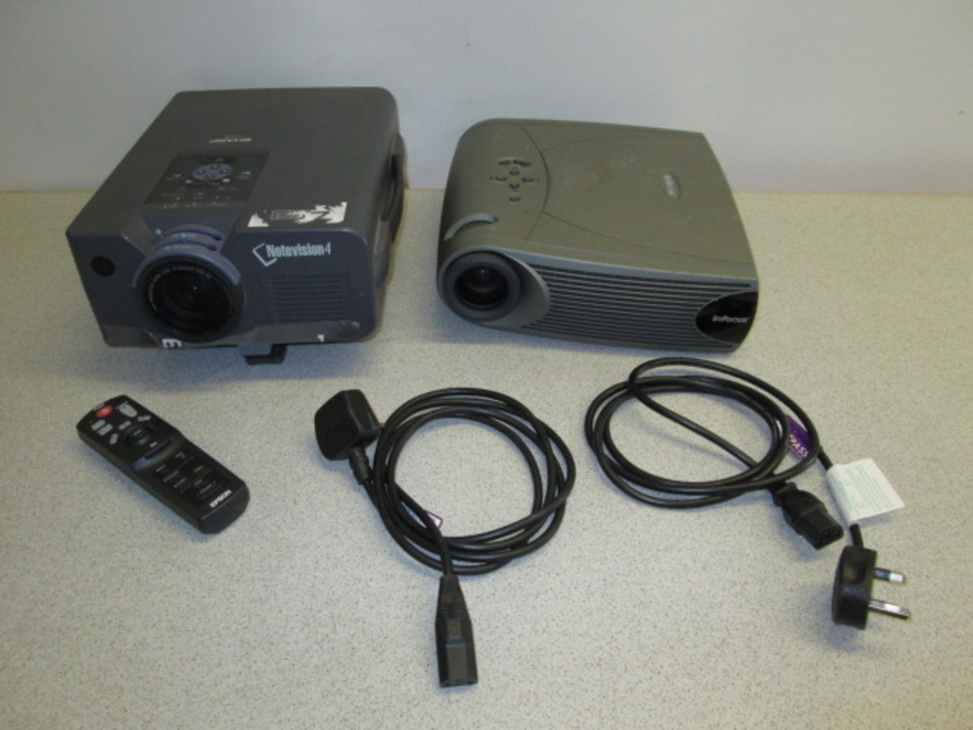 2 x Projectors: Infocus Projector, Model LP340B (Lamp not working) & Sharp Note Vision 4, XG-NV4SE