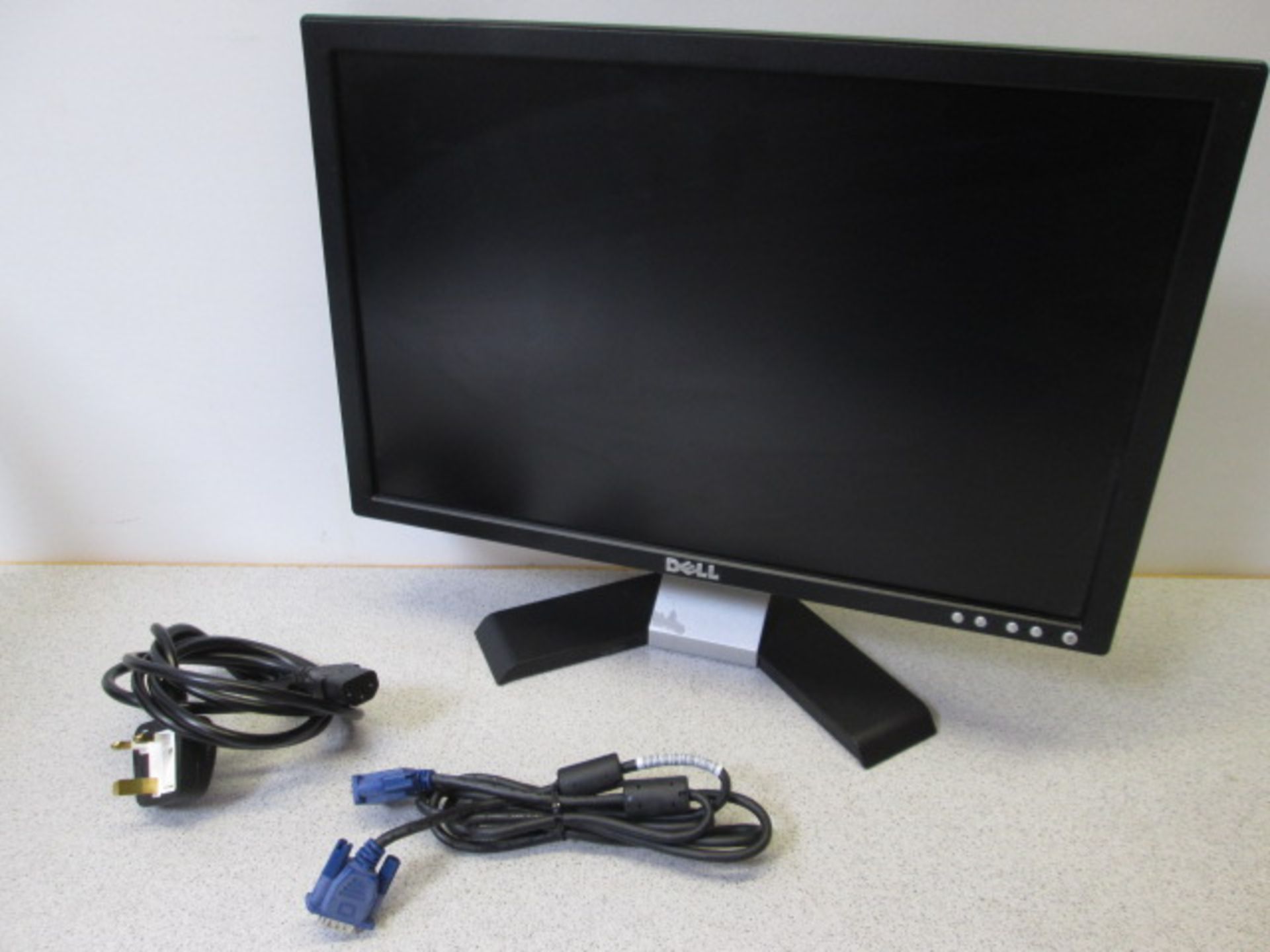Dell 19" LCD Monitor, Model E198WFPf with Power Supply & VGA Monitor Lead