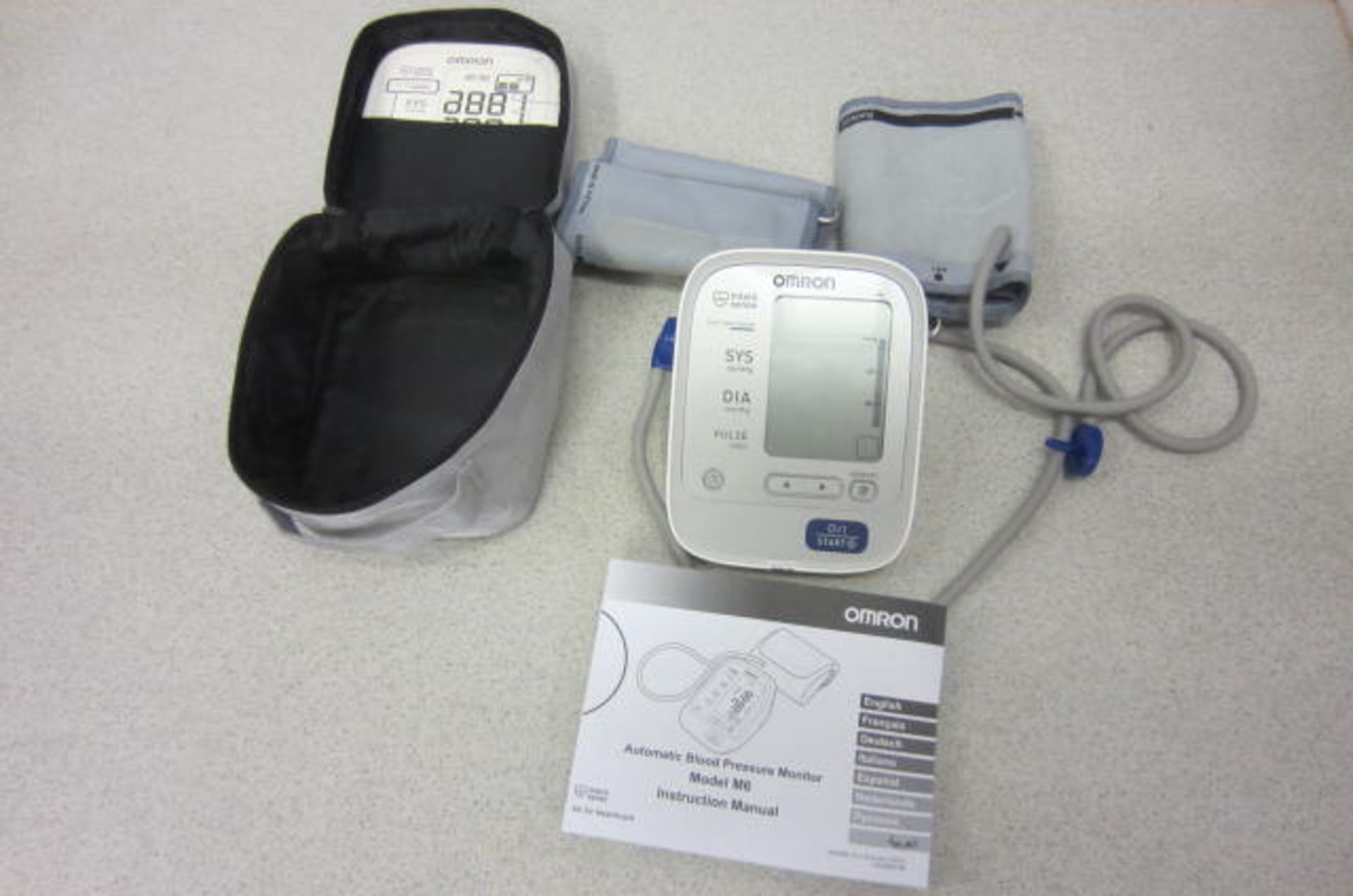 An Omron Automatic Blood Pressure Monitor, Model M6. Appears As New/Unused.