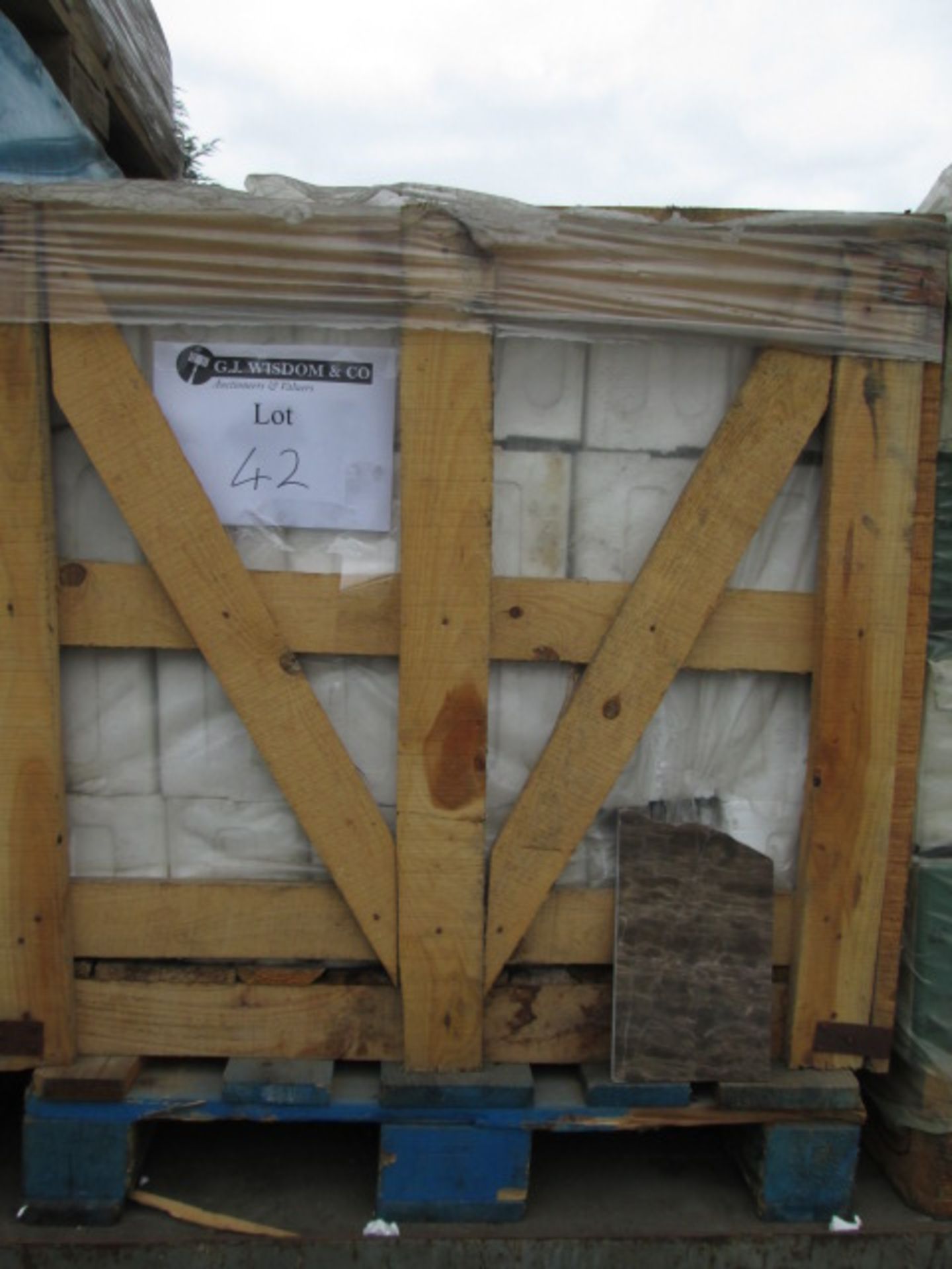 Pallet Containing – 36 Polystyrene Packs of 300 x 300 Polished Marble Tiles. Coffee Brown. - Image 2 of 3