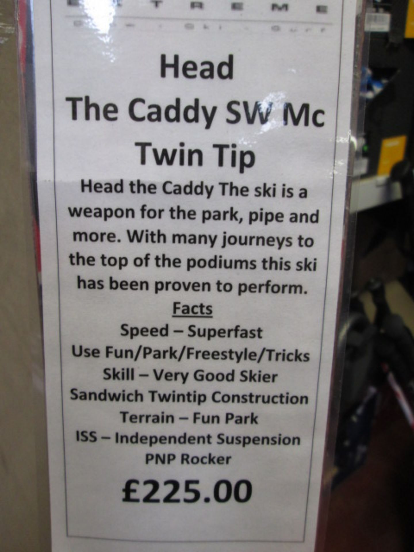 Head 'The Caddy' Park & Pipe 1.8m Skis. RRP £225.00 - Image 2 of 2