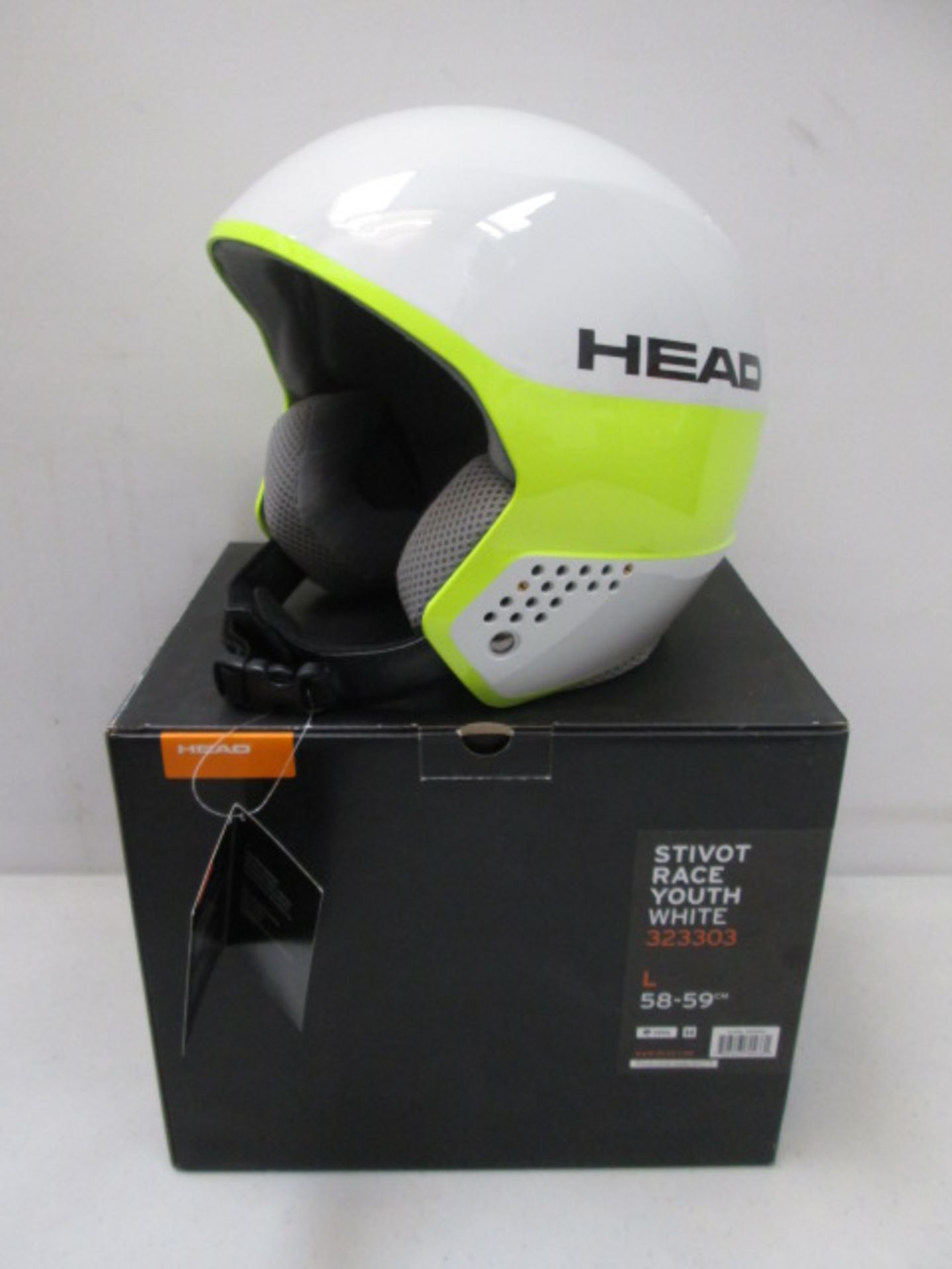 Head Stivot Race Youth Ski Helmet, White, Size L 58-59cm. RRP £40.00
