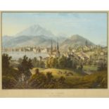 ANTON WINTERLIN 
Degerfelden 1805-1894 BaselVue de Lucerne vers le Mont Pilate
Unten links
