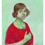 CUNO AMIET 
Solothurn 1868-1961 OschwandPortrait Lucie Meyer
Unten rechts monogrammiert "CA" und