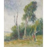 MAXIMILIEN LUCE 
Paris 1858-1941 ParisKleine Landschaft mit Bäumen und Personenstaffage
Unten