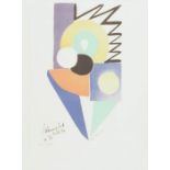 SONIA DELAUNAY-TERK 
Gradizk/Ukraine 1885-1979 ParisAbstrakte Komposition
Unten links in Tusche