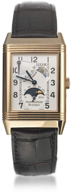 Herrenarmbanduhr der Marke JAEGER LECOULTRE "Reverso Sun Moon", 18K Roségold
Massives, - Image 2 of 3