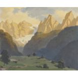 OTTO LANDOLT 
Luzern 1889-1951 LuzernGebirgslandschaft 
Unten links signiert "O. Landolt". 
Öl auf