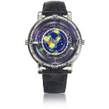 Herrenarmbanduhr der Marke ULYSSE-NARDIN "Tellurium J. Kepler", Platin 950
Astronomische Armbanduhr.