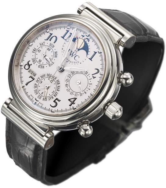 Herrenarmbanduhr der Marke IWC "Da Vinci Perpetual Calendar", Edelstahl
Rundes, massives