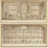 NICHOLAS CHEVALIER  
St. Petersburg 1828-London 1902 Lot von zwei Blatt  "Galerie de Girardon"