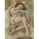 JULES PASCIN 
Widin 1885-1930 ParisJeune femme endormie
Oben rechts signiert "Pascin".
Öl und Kreide