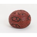 BOX WITH PLAYING BOYS  Red lacquerware. China, late Qing, approx. 1900 to 1st third of 20th cent.