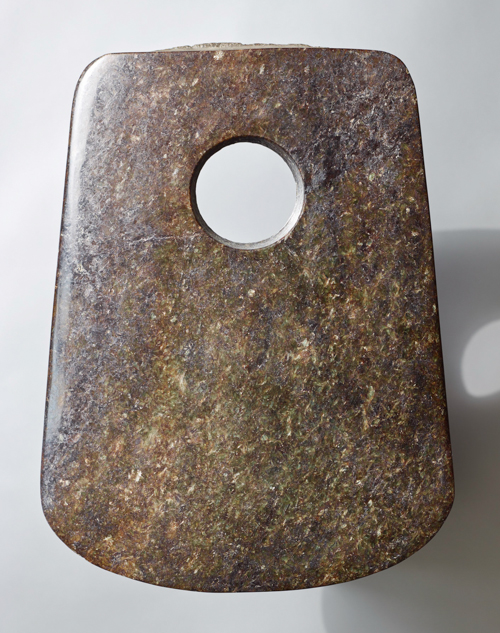 AXE  Jade. Late Neolithic, Liangzhu culture, c.3300-2200 BC  ?? - ????, ???33??-?32??  ? 23.4 ??; ??