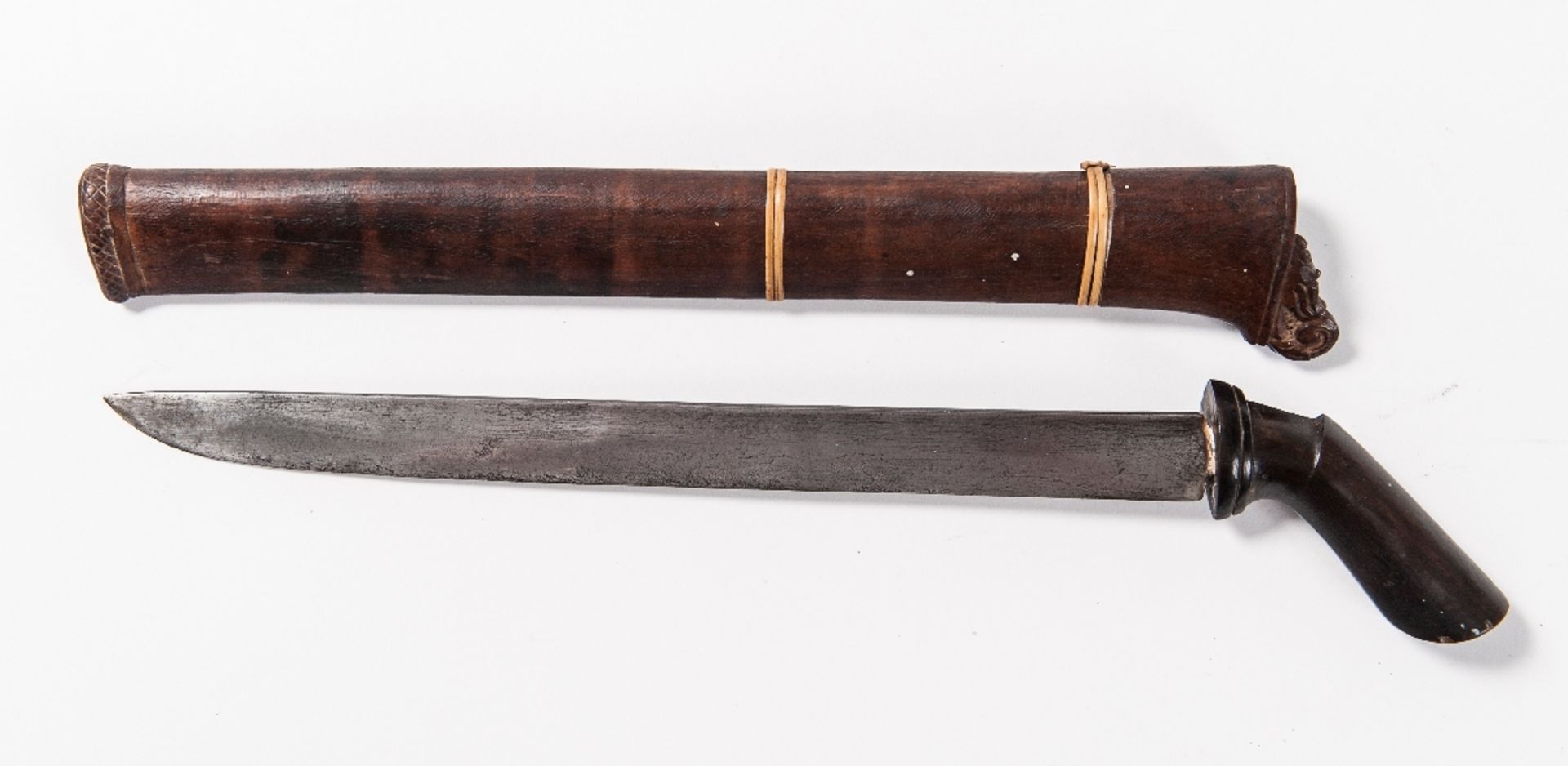 AN OLD JAVA SWORD PENDAG  Iron and wood. Java, 19th / early 20th cent.  Good condition.  LENGTH 42