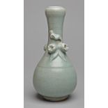 VASE WITH POMEGRANATES AND LIGHT-BLUE GLAZE  Glazed stoneware. China, presumably Ming-Dynasty (