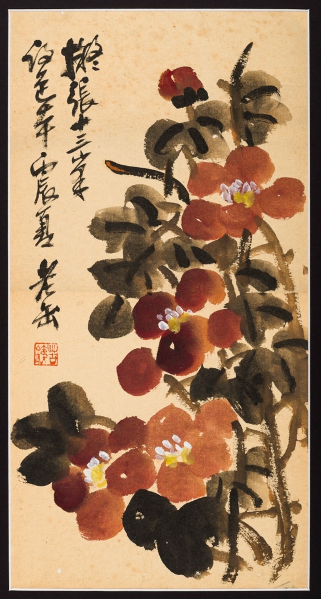 WU CHANGSHUO zugeschrieben ACHT ALBUMBLÄTTER MIT BLÜTEN UND FRÜCHTENTusche und Farben auf Papier. - Bild 6 aus 10