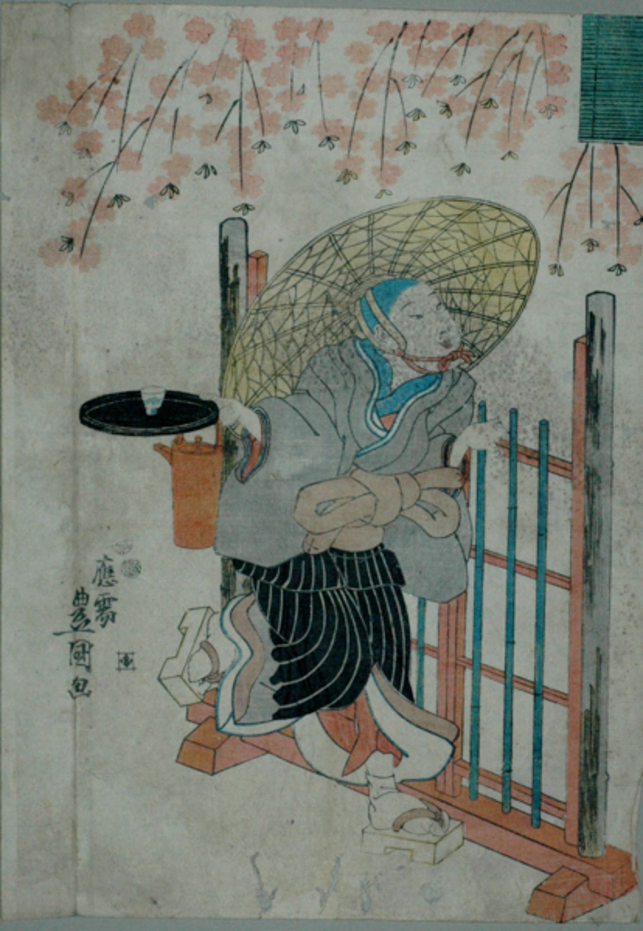 UTAGAWA KUNISADA (1786 - 1865)
Original-Farbholzschnitt. Japan, 1847/48Yakusha-e. Original-