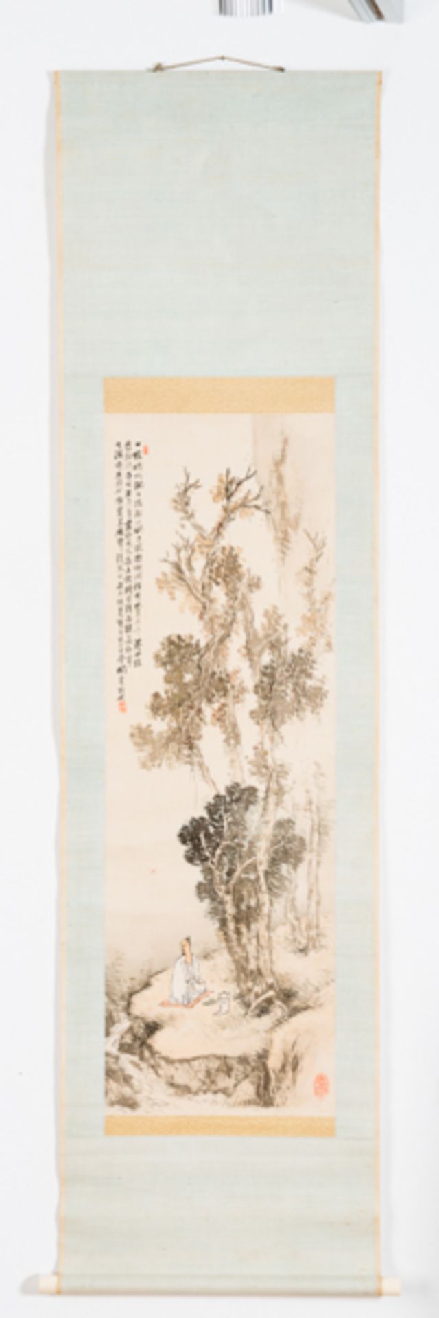 HASHIMOTO KANSETSU (1883-1945): GENIESSER AM BERGBACH
Tusche und Farben auf Papier. Japan, 1. H. 20.