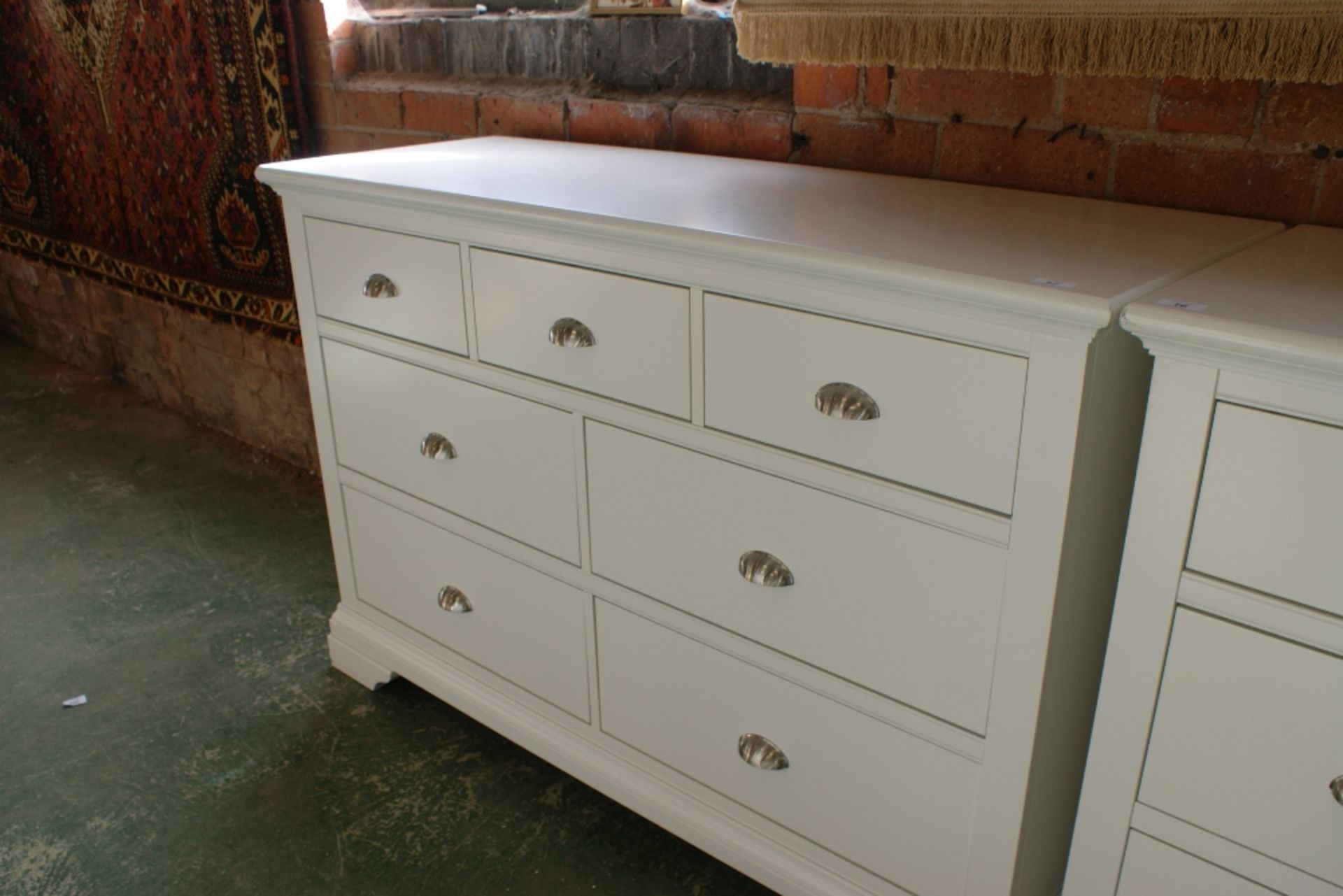IVORY 3 OVER 4 CHEST OF DRAWERS