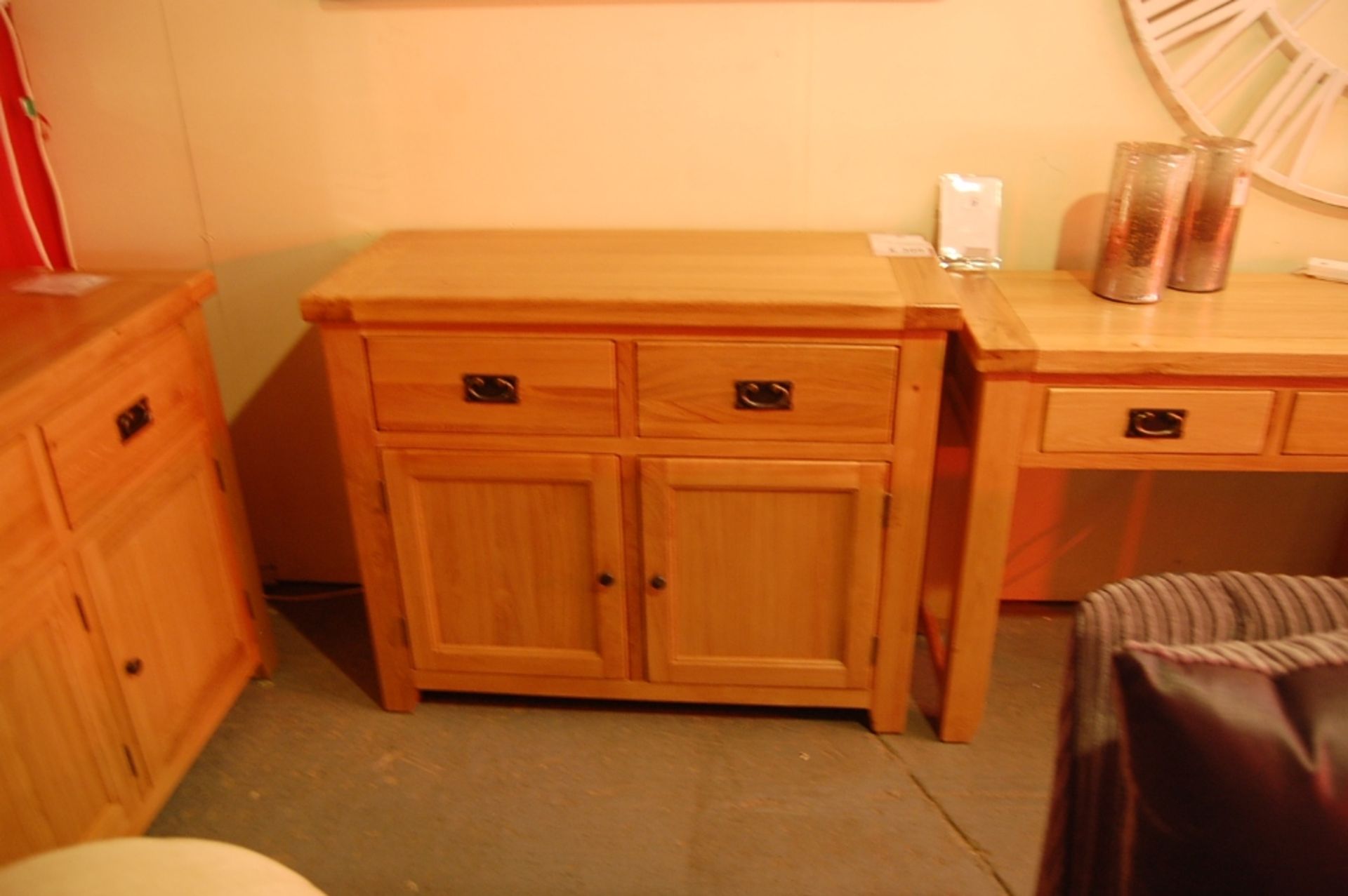 ROCHELLE OAK 2 DRAWER, 2 DOOR SIDEBOARD