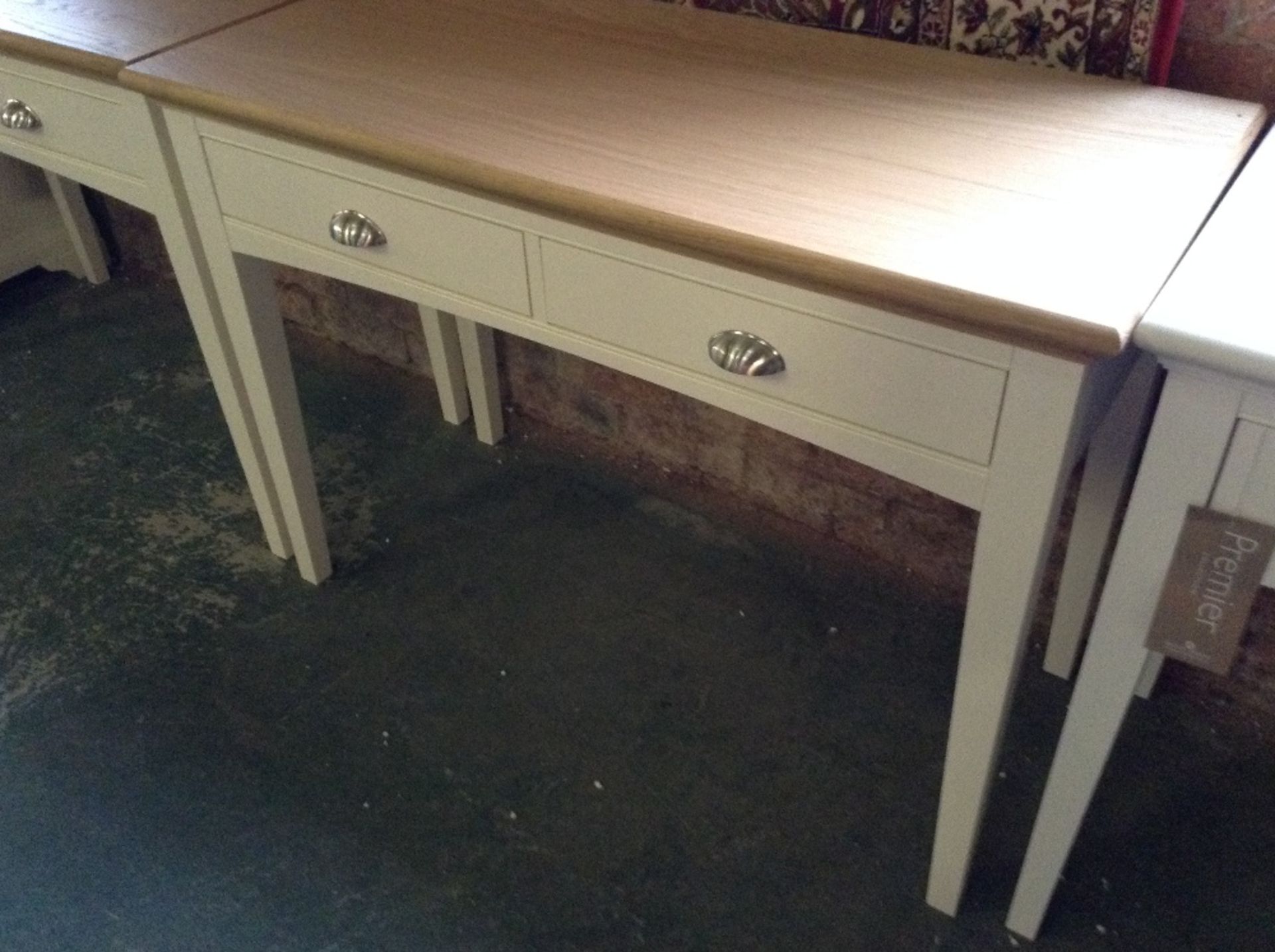 HAMPSTEAD IVORY AND OAK CONSOLE TABLE