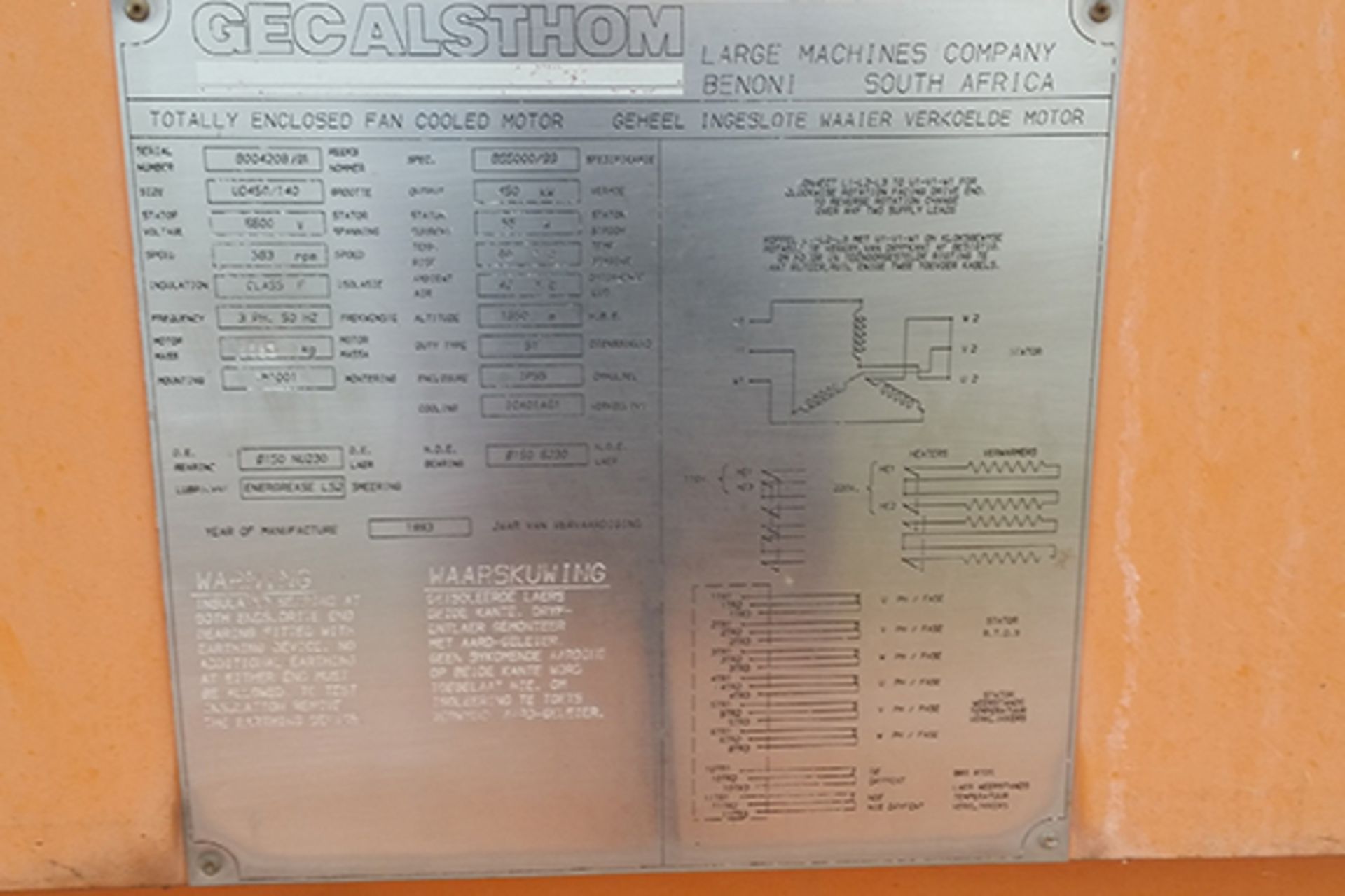 400 kW Gec/Alsthom slip ring motor - Image 3 of 6