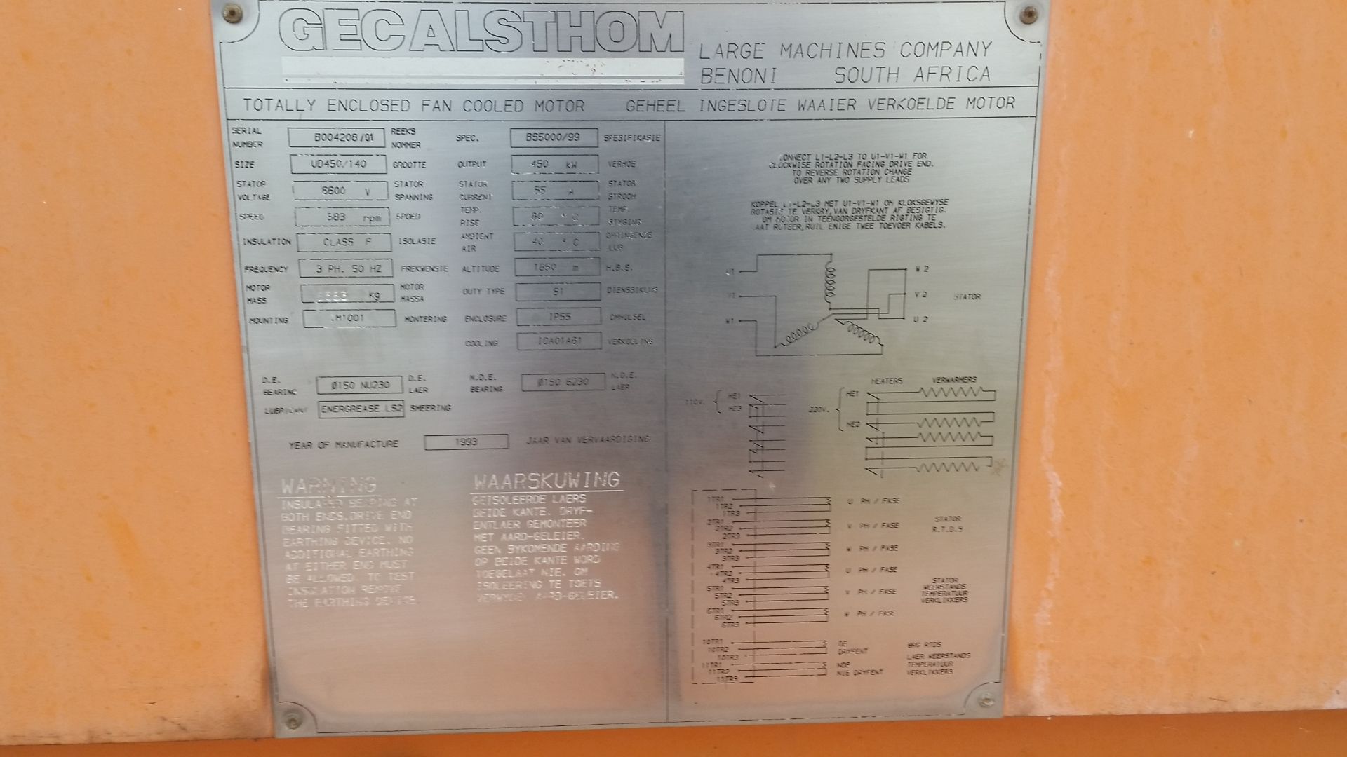 400 kW Gec/Alsthom slip ring motor - Image 4 of 6