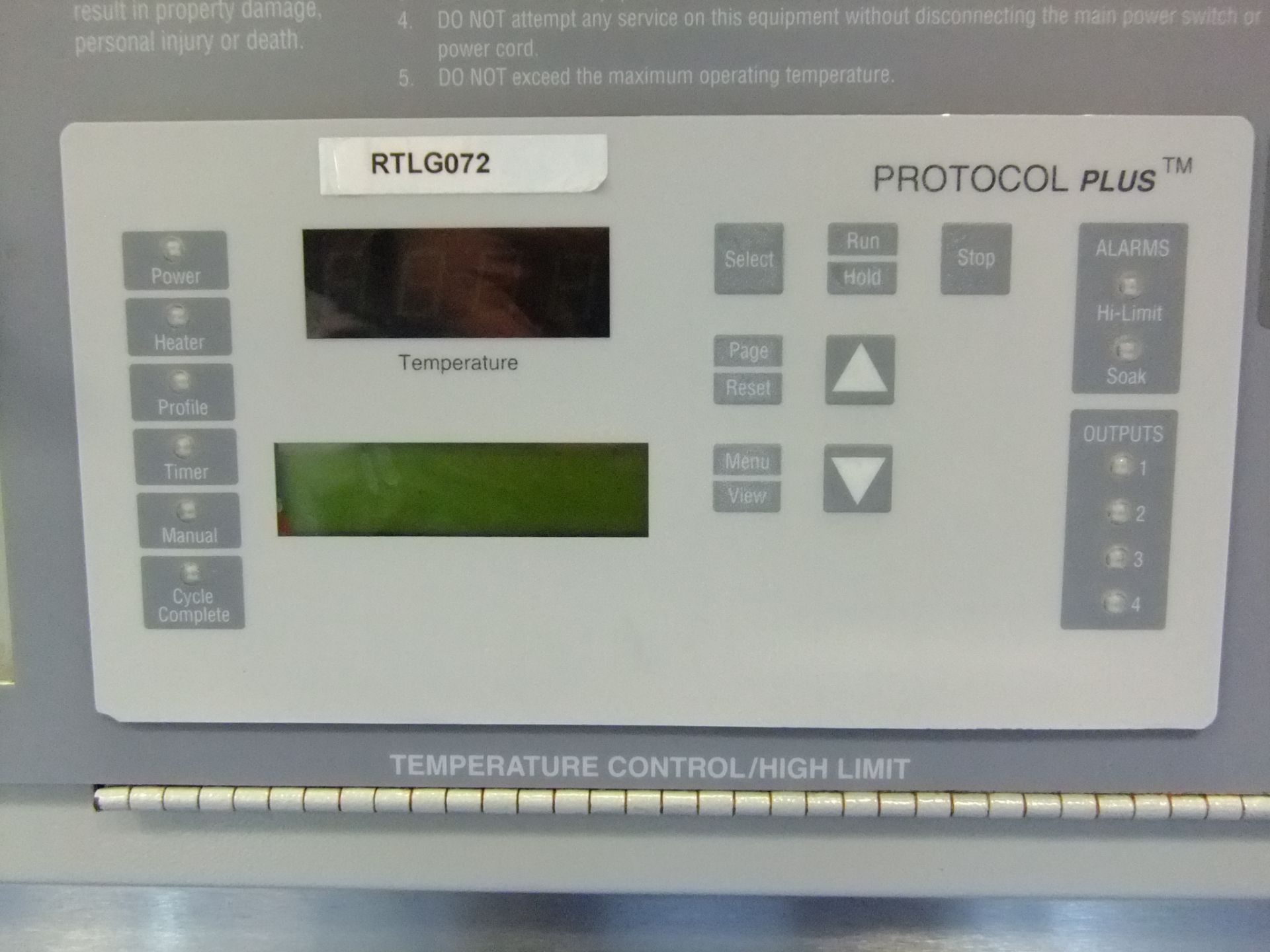 DESPATCH LAC1-67-6 260 DEGREES C 2400WATT 240V LAB OVEN WITH PROTOCOL PLUS READ OUT SERIAL NUMBER - Image 3 of 3