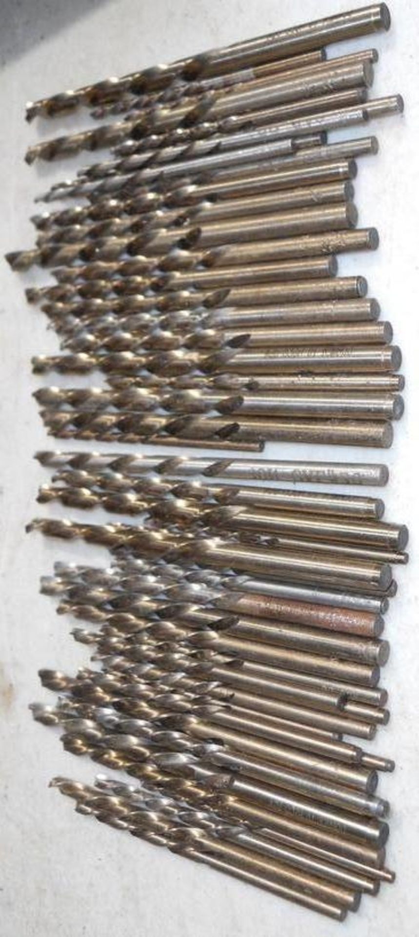 Lot of 50 assorted sized small drill bits - assorted Cobalt pieces numbered #10 to 50